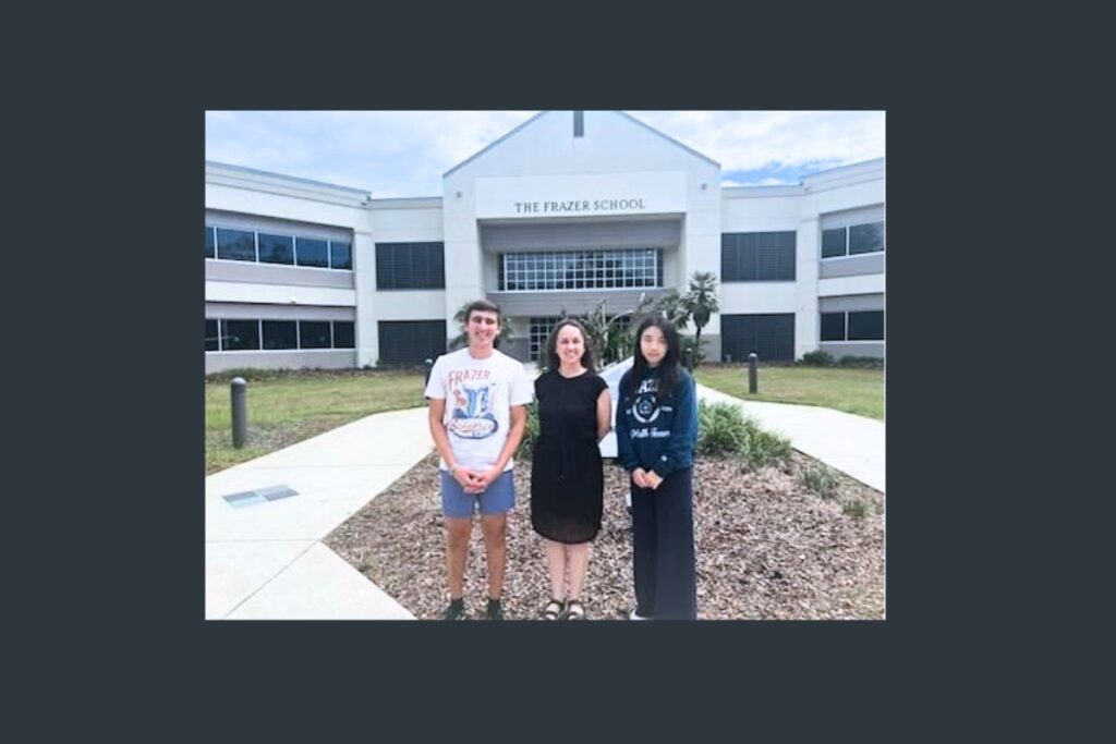 The Frazer School's Watson Inglett (left) and Sylvia Guo (right) were recently named as 2025 Classic Learning Test National Award winners. Courtesy of The Frazer School