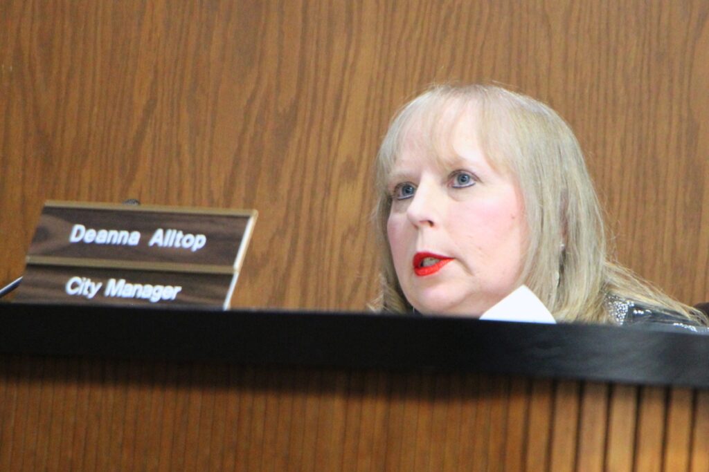 Archer interim City Manager Deanna Alltop refuted allegations made by former City Commissioner Joan White at Monday's City Commission meeting. Photo by Lillian Hamman
