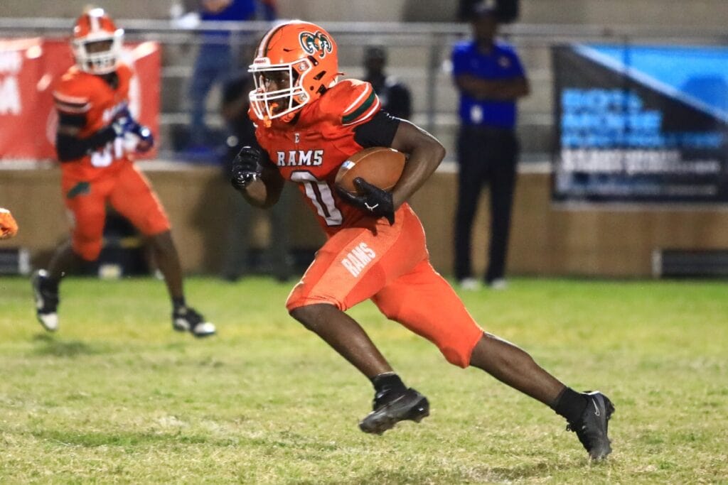 Eastside's Javaris Gardner scored three touchdowns in a 43-14 win over Sandalwood (Jacksonville). File photo by C.J. Gish