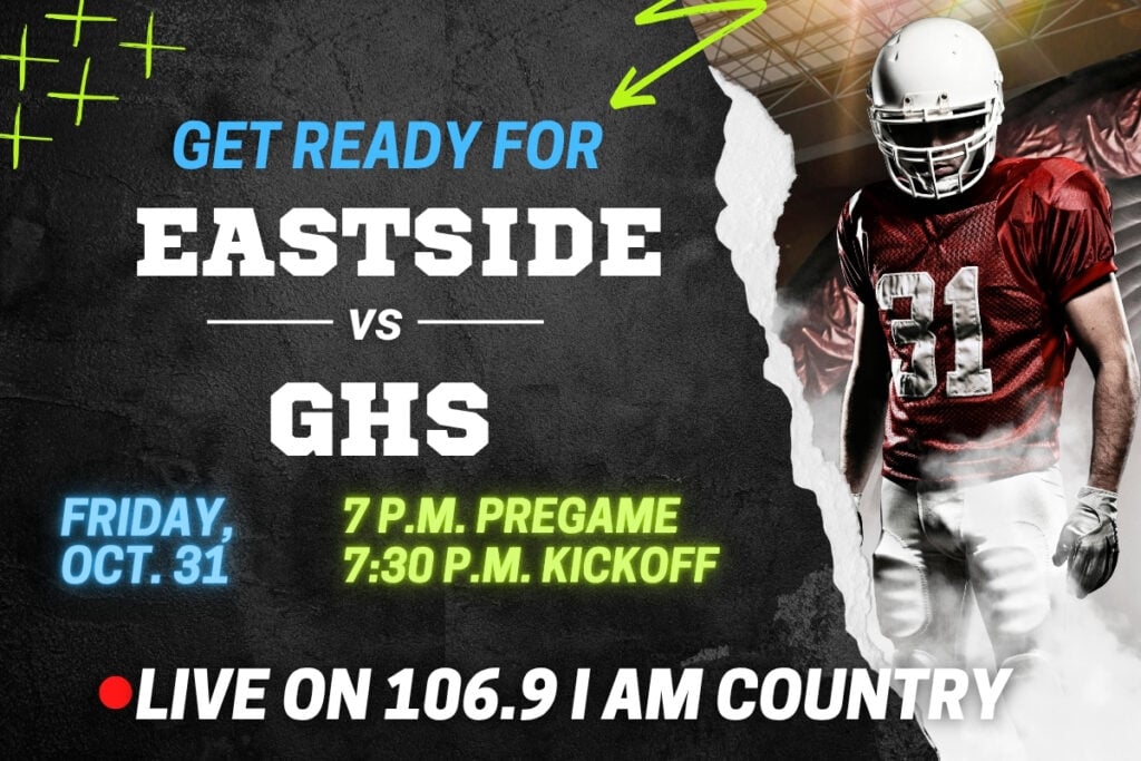 Eastside will host rival Gainesville High on Friday at Citizens Field with the game being broadcast on 106.9 FM I Am Country.