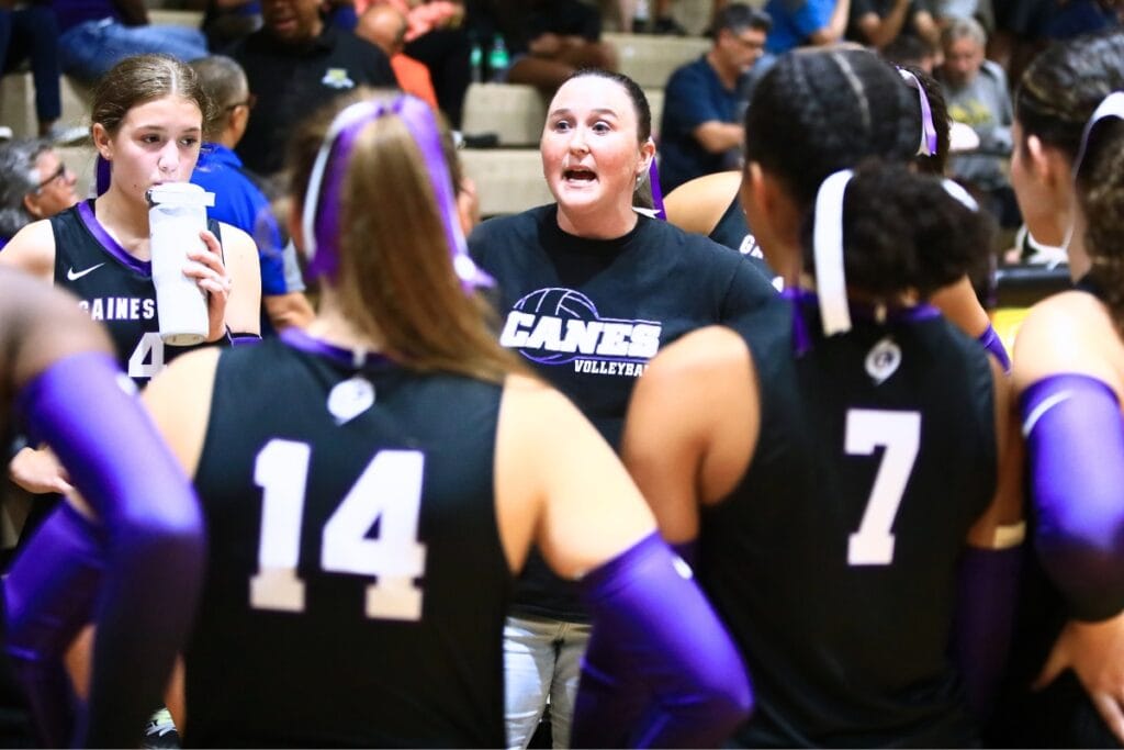 Gainesville second-year coach Jerica Carter-Mitchell has led the Hurricanes to a 15-8 record as they enter the 5A District 5 Tournament. Photo by C.J. Gish
