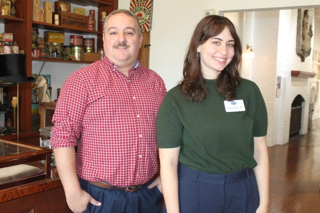 Matheson History Museum Executive Director Salvatore Cumella with Caroline Amein, the museum's new, part-time education coordinator. Photo by Nick Anschultz