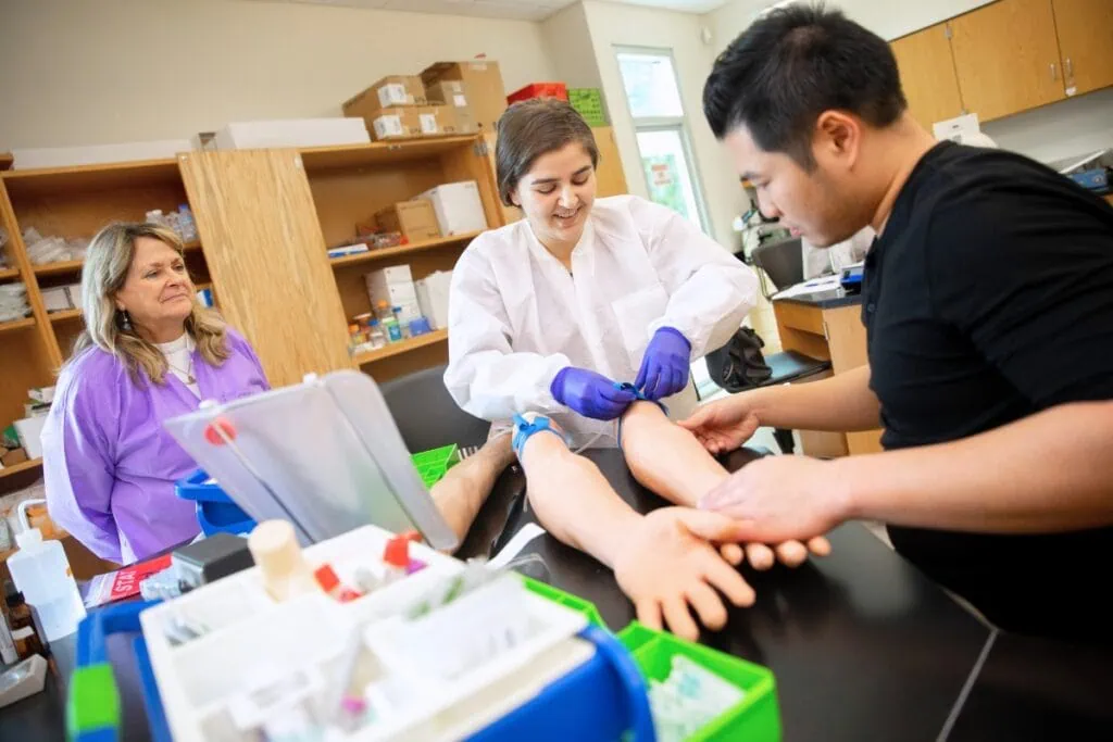 Santa Fe College recently launched the seventh cohort of its Phlebotomy Program, a component of its new ACB Excel initiative. Courtesy of Santa Fe College