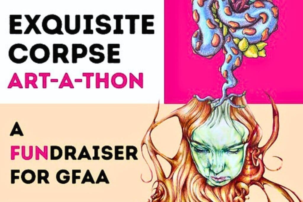 The Gainesville Fine Arts Association will present artwork from the Exquisite Corpse Art-A-Thon fundraiser at a ceremony on Friday. Courtesy of GFAA
