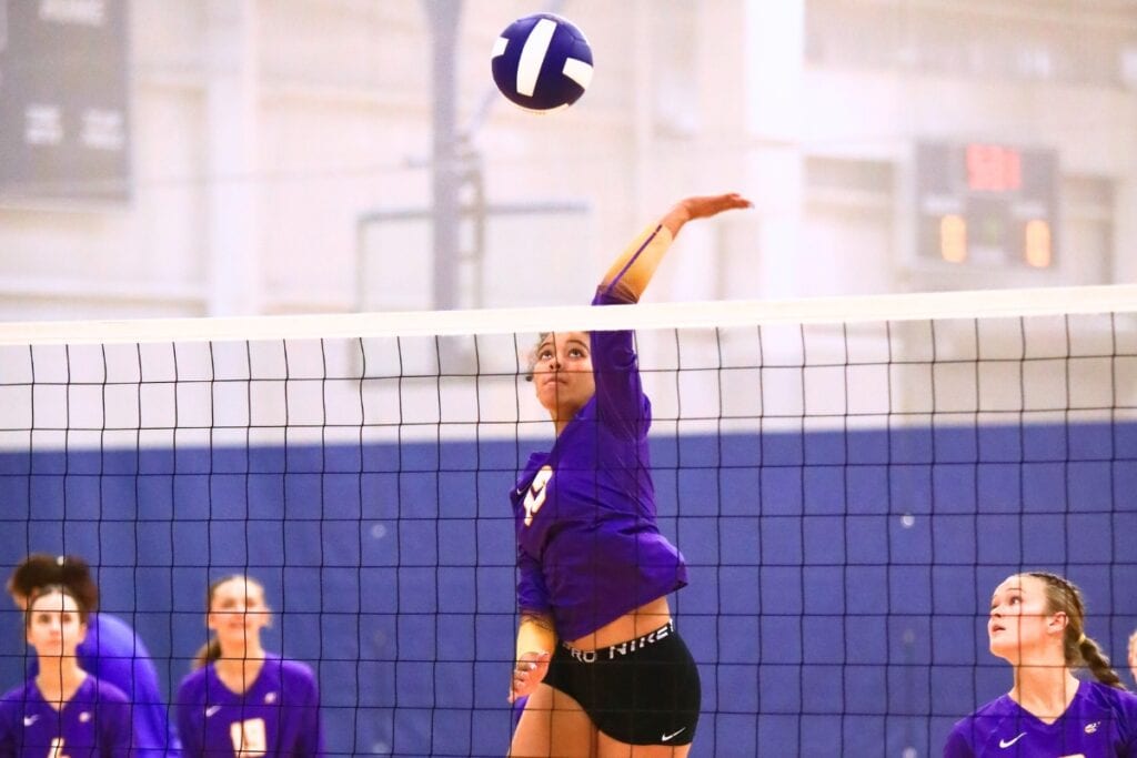 Union County's Jailyn Simmons had seven kills and served four aces in the Tigers sweep of visiting Dixie County (Cross City) on Monday. File photo by C.J. Gish