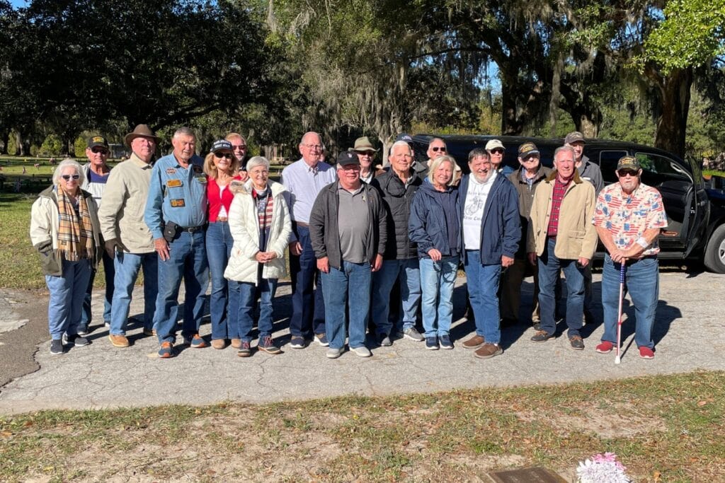 A group of Gainesville High School alumni and Vietnam veterans met at Forest Meadows Cemetery.