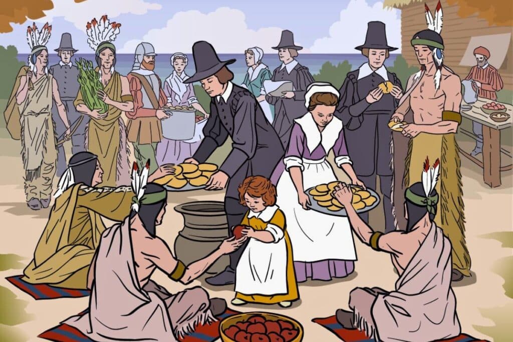 A traditional look at the 1621 Thanksgiving. Metro Creative