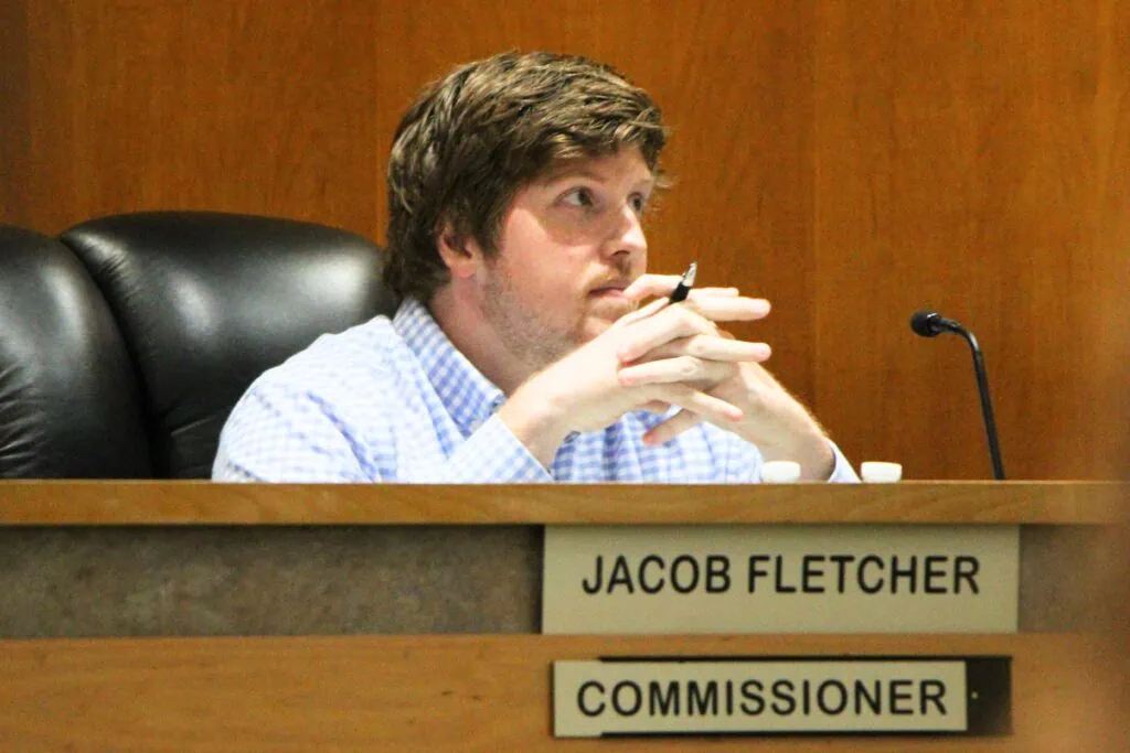 Commissioner Jacob Fletcher said he's experienced delays and unjustified charges when seeking public records from the city of Alachua staff. Photo by Lillian Hamman