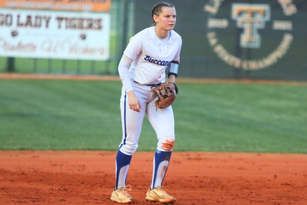 Former Branford High School softball star Cloey Criggall, 19, died on Sunday when her car left the Interstate 10 roadway in Gadsden County and collided with a tree. Photo by C.J. Gish