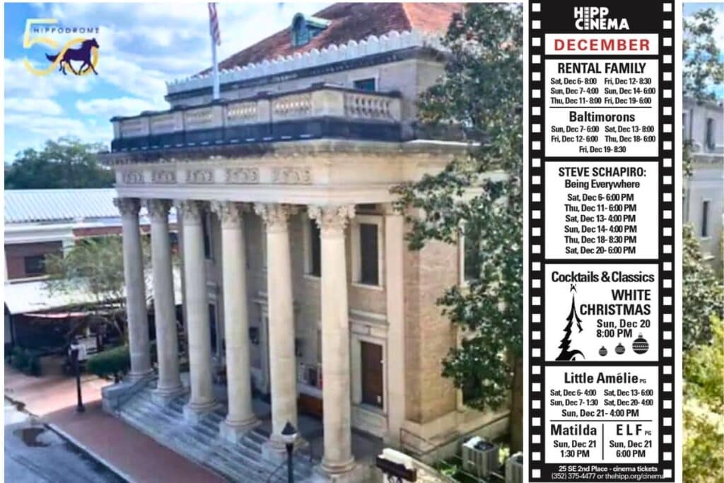 The Hippodrome Cinema recently announced its December programming. Courtesy of Hippodrome