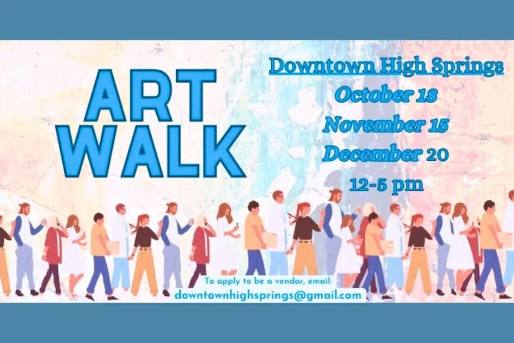 The seasonal Art Walk is making its return to downtown High Springs on Saturday, Nov. 15. Courtesy of High Springs Art Walk