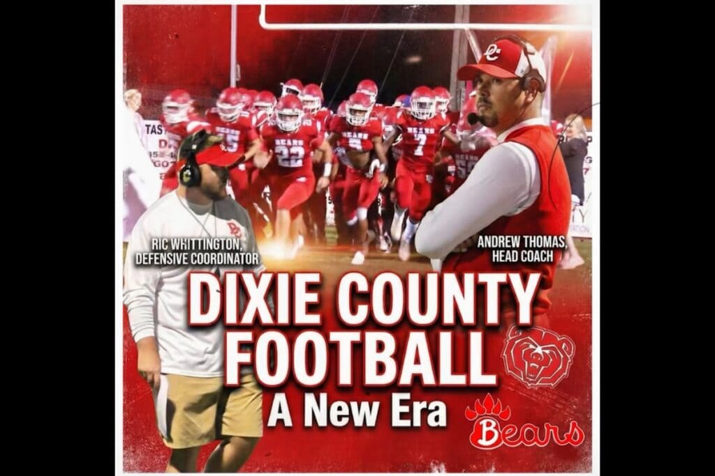 Dixie County High School (Cross City) announced on Friday that Andrew Thomas will be its new head football coach. Courtesy of Dixie County High School