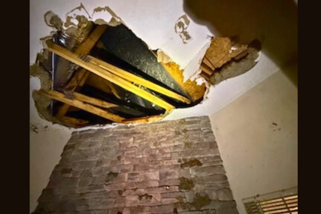 Firefighters extinguished a chimney fire that spread to an attic space and surrounding walls on Tuesday night. Courtesy of ACFR