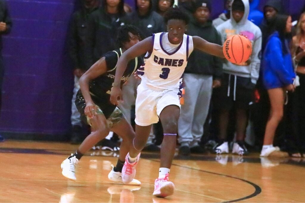 Gainesville's Corvaughn White (3) scored 17 points in a win over Westminster Christian (Miami) in the Gold Championship Division of the Battle on the Island. File photo by C.J. Gish