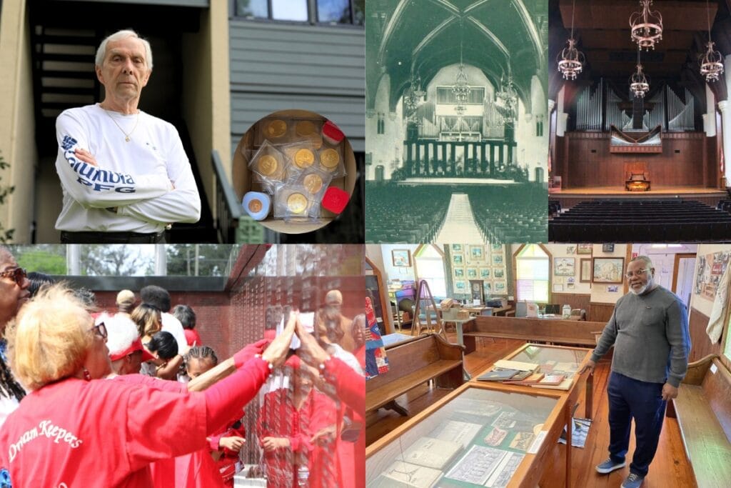 Mainstreet's top feature stories in 2025 included (from top left clockwise) a fraud case involving Brian Oliver, UF's Andrew Anderson Memorial Pipe Organ centennial, Hawthorne's Historical Museum and Cultural Center and the unveiling of the Lincoln High School Memorial Wall.