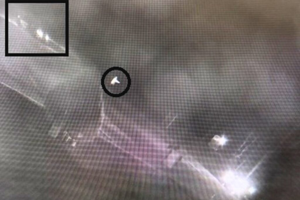 The Columbia County Sheriff’s Office is seeking the community’s help in identifying a gunman (circled) who reportedly fired two rounds into a vehicle on Dec. 1. Courtesy of CCSO