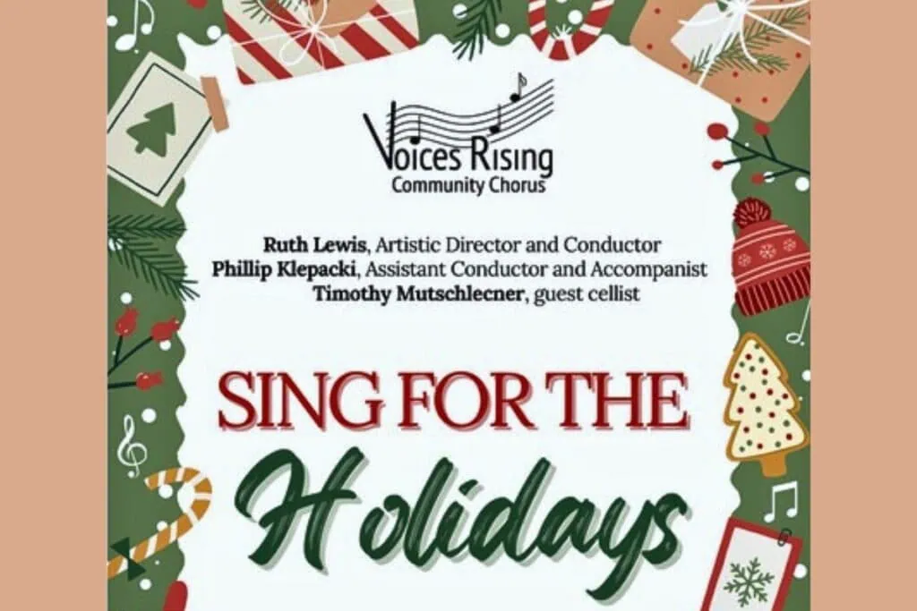 The Voices Rising Community Chorus will perform its Sing for the Holidays concert on Friday and Saturday in Gainesville. Courtesy of VRCC