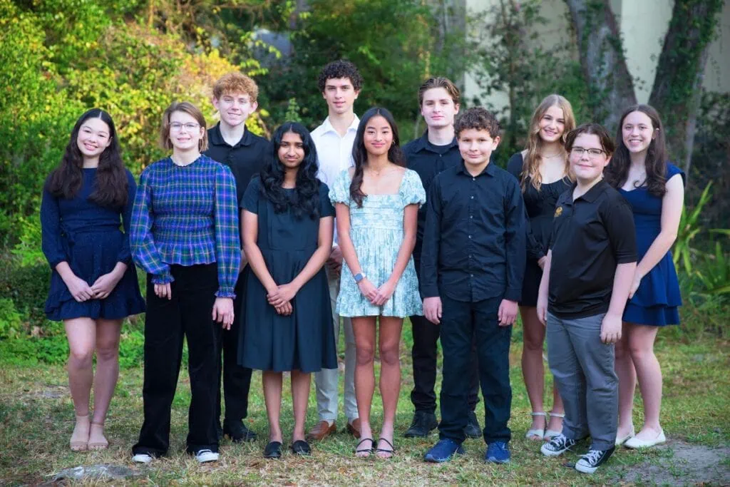 Eleven Oak Hall School student musicians were chosen to perform at the FMEA All-State Conference on Jan. 14-17. Courtesy of Oak Hall School
