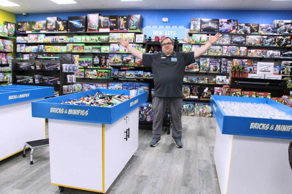 Owner Kurt Kazlauskas opens Gainesville Bricks & Minifigs, featuring new, used and retired LEGOs. Photo by Lillian Hamman