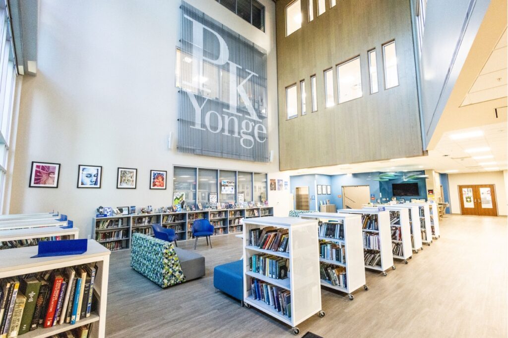 P.K. Yonge Developmental Research School library. Courtesy of P.K. Yonge