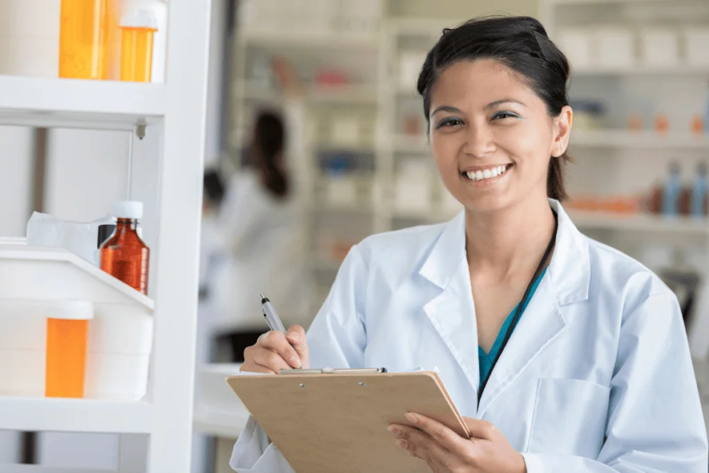 Picture of pharmacist with clipboard