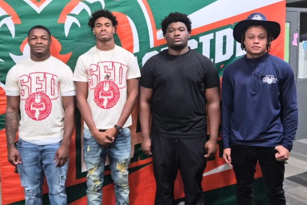 (From left) Kamriyon Mack, Tramayne Montague, Chad Hall and Marcus Coefield. Photo by Derek Gonsoulin