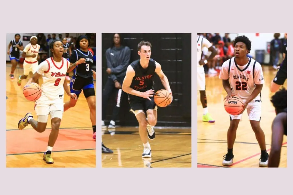 (From left) Williston's Ashlyn Young, Trenton's Mason VunCannon and Williston's Traeston Armstrong will be playing in the Rural state semifinals at the University of North Florida in Jacksonville on Tuesday. Photos by C.J. Gish