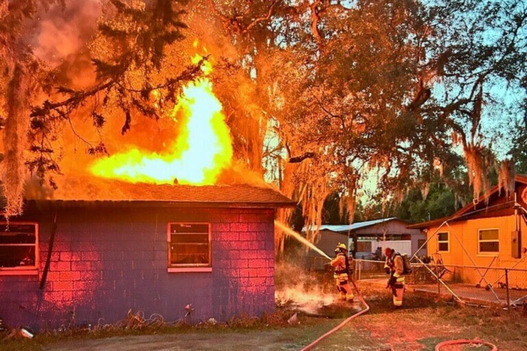 Multiple units responded to a house fire in Hawthorne on Tuesday evening. Courtesy of ACFR