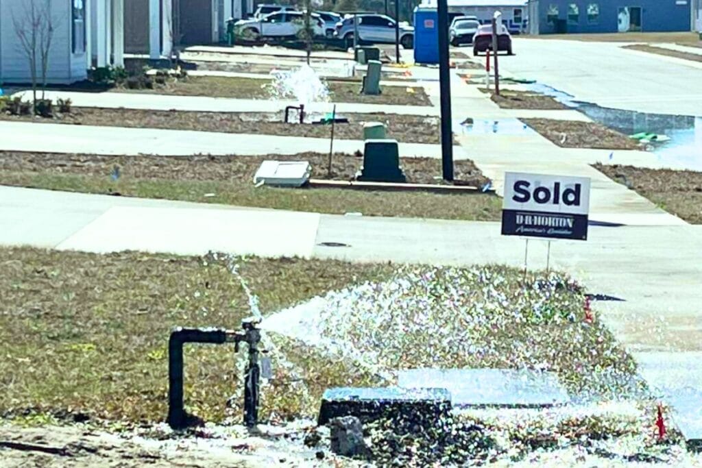 Newberry utility crews started responding to burst pipes on Feb. 1 during Florida's historic freeze. Courtesy of Jordan Marlowe