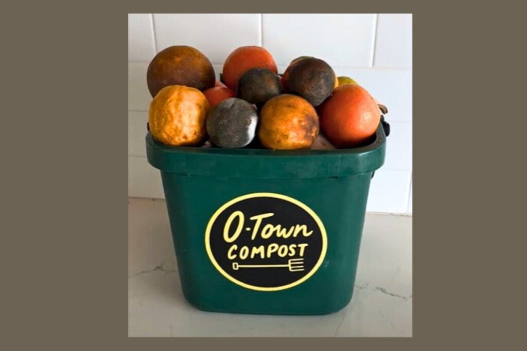 O-Town Compost will be at the Alachua County Rural Collection Centers on Saturday to give away free Kitchen Caddies to county residents. Courtesy of O-Town Compost