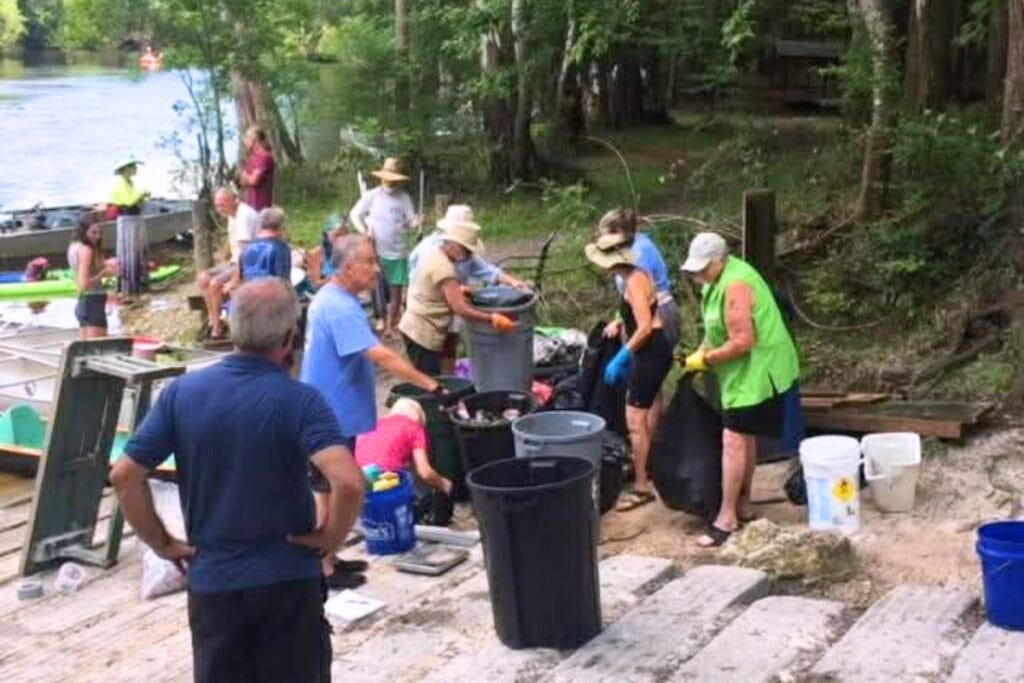 The Lower Santa Fe River Cleanup 2026 takes place on Sunday, March 8, as volunteers will clean up 30 miles of shoreline along the Santa Fe and Ichetucknee rivers. Photo by Merrilee Malwitz-Jipson