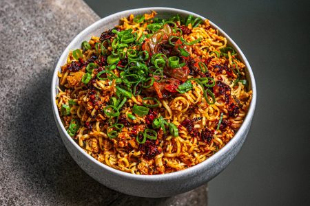 10 Minuten Kimchi Chicken Noodles