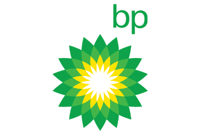 BP logo with green and yellow sunburst design and lowercase 