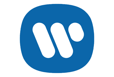 A blue rounded square with a white abstract 