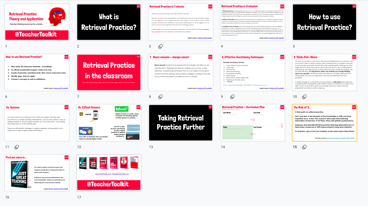 Retrieval Practice: Theory and Application - TeacherToolkit