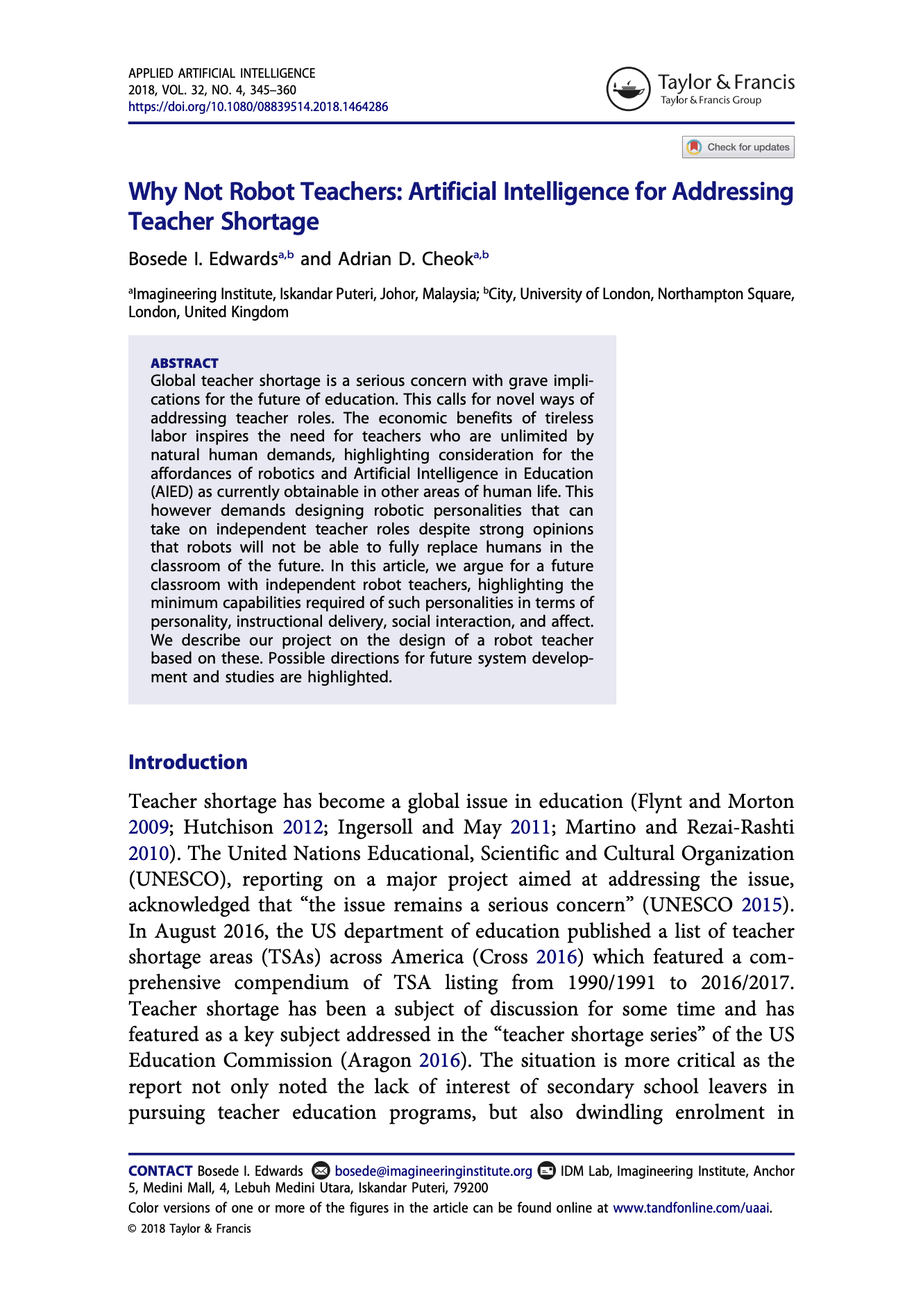 Artificial Intelligence Will Robots Replace Teachers Teachertoolkit