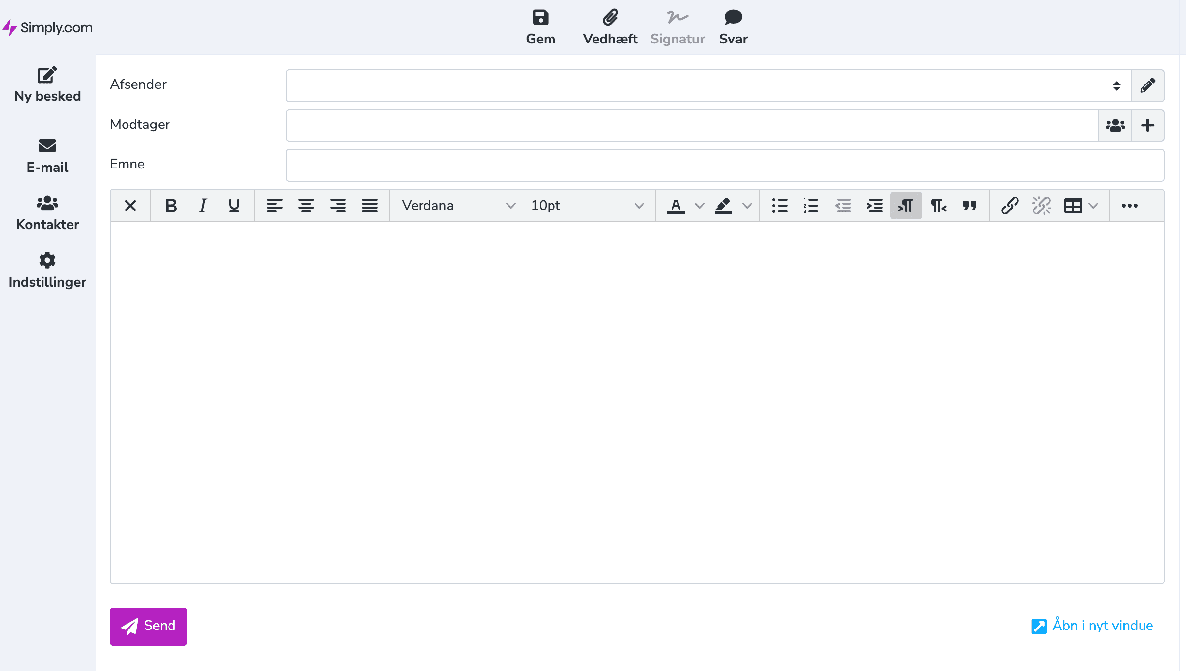 Simply email