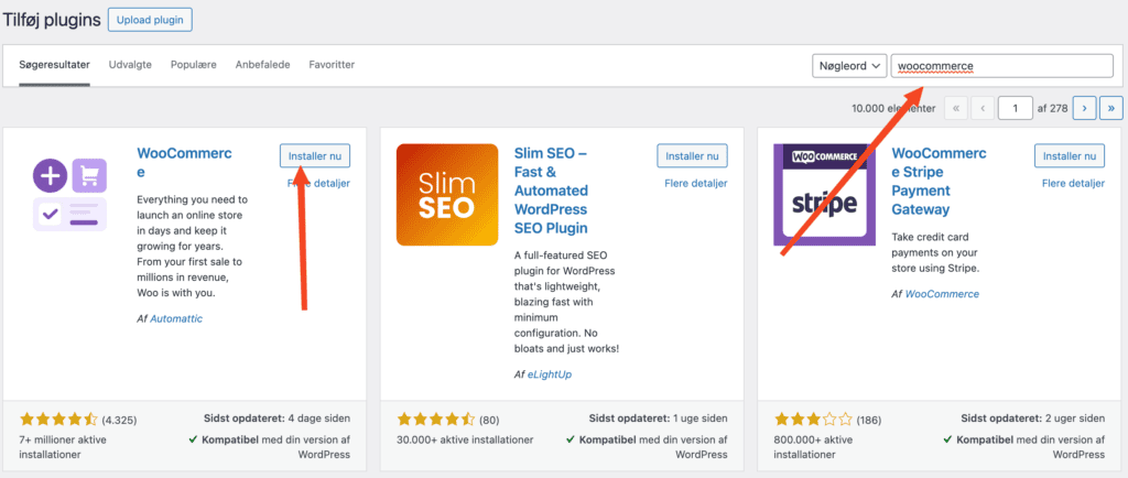 Installer WooCommerce
