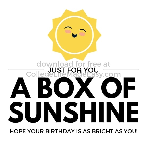 5 Adorable Box of Sunshine Printables [Download for Free]