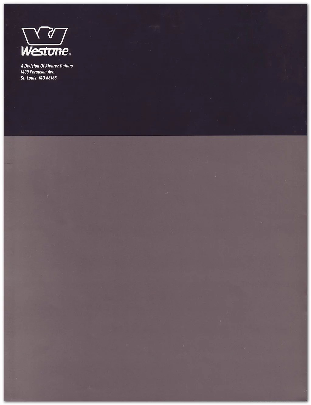 1989 'New Horizons' Catalogue Westone Guitars the Home of Westone