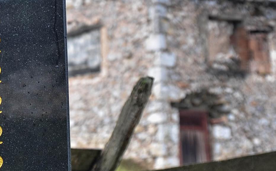 Monument to 24 civilians from Ledici killed in June 1992 at the start of the Bosnian war.