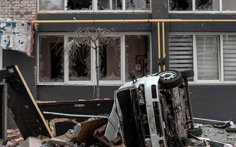 A man walks past a heavily damaged apartment building on April 4, 2022 in Bucha, Ukraine. The Ukrainian government has accused Russian forces of committing a "deliberate massacre" as they occupied and eventually retreated from Bucha, 25km northwest of Kyiv. A man walks past a heavily damaged apartment building on April 4, 2022 in Bucha, Ukraine. The Ukrainian government has accused Russian forces of committing a "deliberate massacre" as they occupied and eventually retreated from Bucha, 25km northwest of Kyiv.