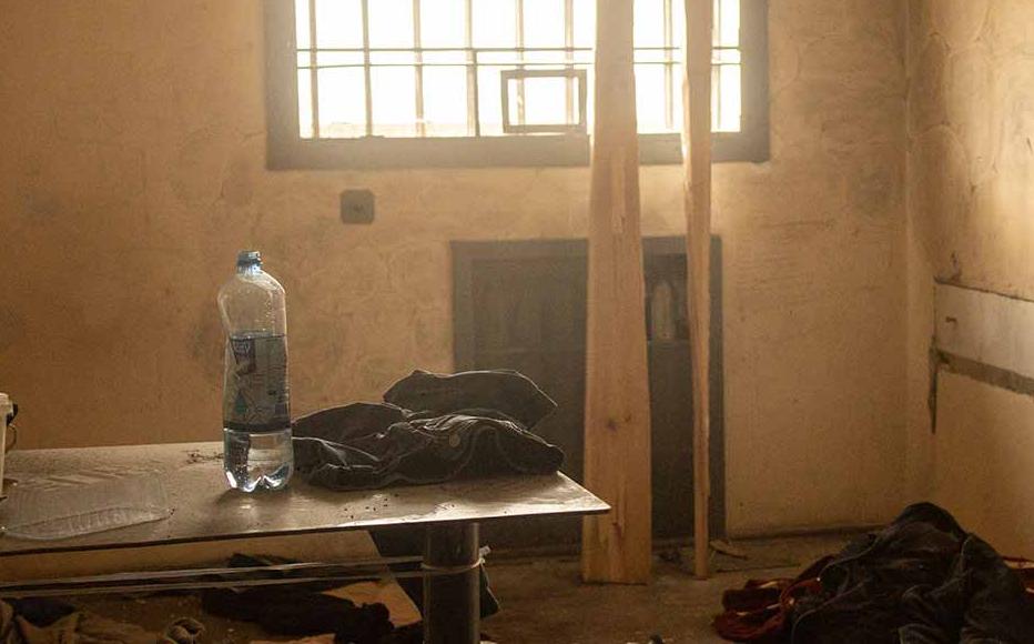 Items are seen inside a cell at a temporary detention centre which is believed to have been used by Russian forces to jail and torture civilians on November 16, 2022 in Kherson, Ukraine,