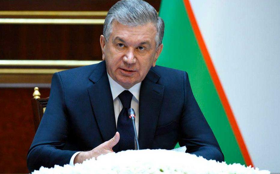 Uzbek President Shavkat Mirziyoyev.