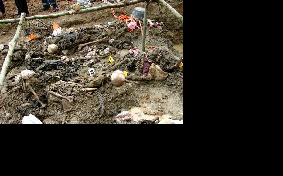 Exhumed grave of Srebrenica victims. Photo: Adam Jones — go.iwpr.info/ajones