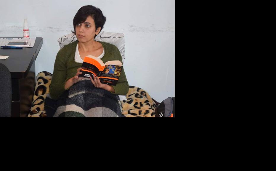 Sanubar Heydarova, an activist pictured on the fifth day of her hunger strike. (Photo: Khadija Ismayil)