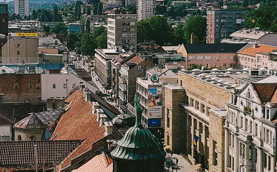 A view of the central Sarajevo.