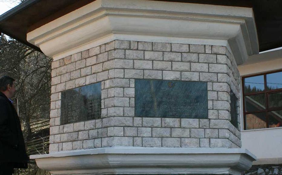 A memorial in Stupni Do dedicated to the victims of the 1993 war crimes.