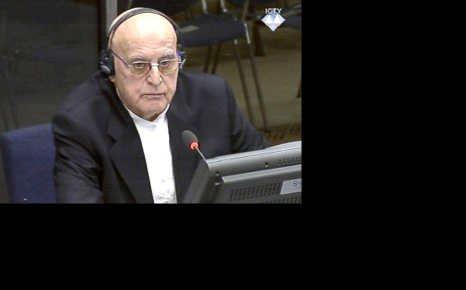 Ljubisa Beara testifing on behalf of wartime Bosnian Serb president Radovan Karadzic at the ICTY. (Photo: ICTY)