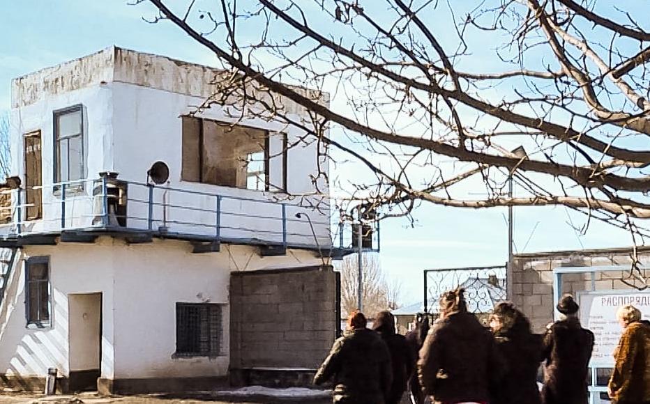 Convicts going for a walk at Kyrgyzstan's only women's prison at Stepnoe.